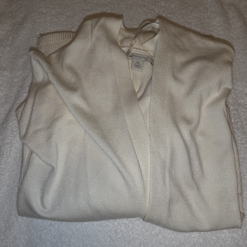 Cato Ivory Open-Front Cardigan